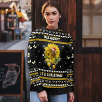 Bee Merry Its Time Christmas Ugly Christmas Sweater Xmas Holiday Patterns - Wonder Print Shop