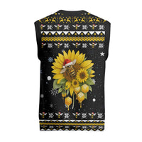 Bee Merry Its Time Christmas Knitted V-Neck Vest Xmas Holiday Patterns - Wonder Print Shop