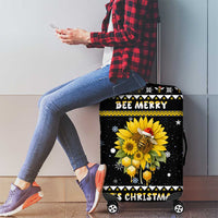 Bee Merry Its Time Christmas Luggage Cover Xmas Holiday Patterns - Wonder Print Shop