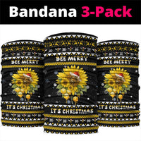Bee Merry Its Time Christmas Neck Gaiter Xmas Holiday Patterns - Wonder Print Shop