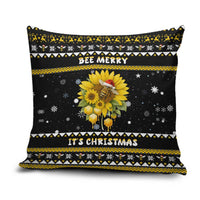 Bee Merry Its Time Christmas Pillow Cover Xmas Holiday Patterns - Wonder Print Shop