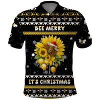 Bee Merry Its Time Christmas Polo Shirt Xmas Holiday Patterns - Wonder Print Shop