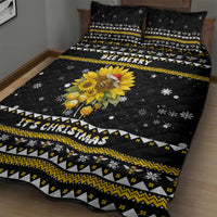 Bee Merry Its Time Christmas Quilt Bed Set Xmas Holiday Patterns - Wonder Print Shop
