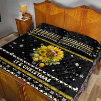 Bee Merry Its Time Christmas Quilt Bed Set Xmas Holiday Patterns - Wonder Print Shop
