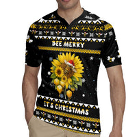 Bee Merry Its Time Christmas Rugby Jersey Xmas Holiday Patterns - Wonder Print Shop
