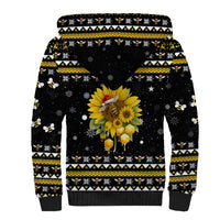 Bee Merry Its Time Christmas Sherpa Hoodie Xmas Holiday Patterns - Wonder Print Shop