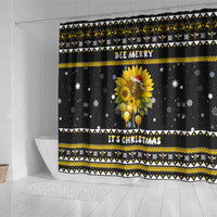 Bee Merry Its Time Christmas Shower Curtain Xmas Holiday Patterns - Wonder Print Shop
