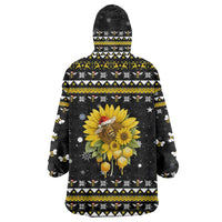 Bee Merry Its Time Christmas Wearable Blanket Hoodie Xmas Holiday Patterns - Wonder Print Shop