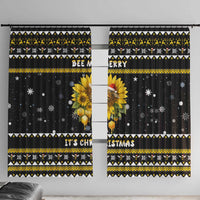 Bee Merry Its Time Christmas Window Curtain Xmas Holiday Patterns - Wonder Print Shop