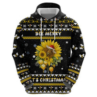 Bee Merry Its Time Christmas Zip Hoodie Xmas Holiday Patterns - Wonder Print Shop