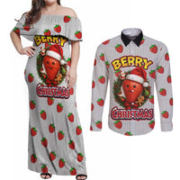 Berry ChristmasYall Christmas Couples Matching Off Shoulder Maxi Dress and Long Sleeve Button Shirt Xmas Holiday Patterns - Wonder Print Shop