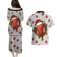 Berry ChristmasYall Christmas Couples Matching Puletasi and Hawaiian Shirt Xmas Holiday Patterns - Wonder Print Shop