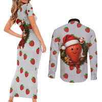 Berry ChristmasYall Christmas Couples Matching Short Sleeve Bodycon Dress and Long Sleeve Button Shirt Xmas Holiday Patterns - Wonder Print Shop