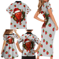 Berry ChristmasYall Christmas Family Matching Short Sleeve Bodycon Dress and Hawaiian Shirt Xmas Holiday Patterns - Wonder Print Shop