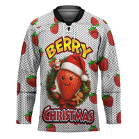 Berry ChristmasYall Christmas Hockey Jersey Xmas Holiday Patterns - Wonder Print Shop