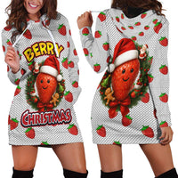 Berry ChristmasYall Christmas Hoodie Dress Xmas Holiday Patterns - Wonder Print Shop