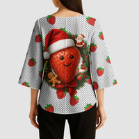 Berry ChristmasYall Christmas Kimono Sleeve Blouse Xmas Holiday Patterns - Wonder Print Shop