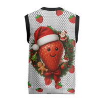 Berry ChristmasYall Christmas Knitted V-Neck Vest Xmas Holiday Patterns - Wonder Print Shop