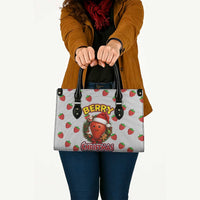 Berry ChristmasYall Christmas Leather Bag Xmas Holiday Patterns - Wonder Print Shop