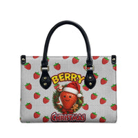 Berry ChristmasYall Christmas Leather Bag Xmas Holiday Patterns - Wonder Print Shop