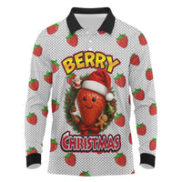 Berry ChristmasYall Christmas Long Sleeve Polo Shirt Xmas Holiday Patterns - Wonder Print Shop