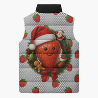 Berry ChristmasYall Christmas Sleeveless Puffer Jacket Xmas Holiday Patterns - Wonder Print Shop