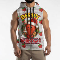 Berry ChristmasYall Christmas Sleeveless Zip Hoodie Xmas Holiday Patterns - Wonder Print Shop