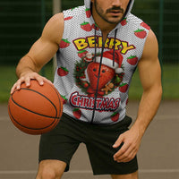 Berry ChristmasYall Christmas Sleeveless Zip Hoodie Xmas Holiday Patterns - Wonder Print Shop