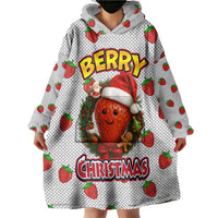 Berry ChristmasYall Christmas Wearable Blanket Hoodie Xmas Holiday Patterns - Wonder Print Shop