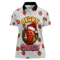Berry ChristmasYall Christmas Women Polo Shirt Xmas Holiday Patterns - Wonder Print Shop