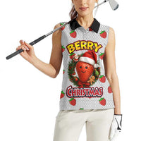 Berry ChristmasYall Christmas Women Sleeveless Polo Shirt Xmas Holiday Patterns - Wonder Print Shop