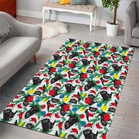 Black Cat Christmas Christmas Area Rug Xmas Holiday Patterns - Wonder Print Shop