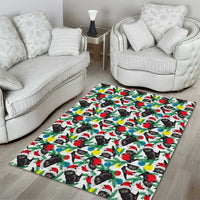 Black Cat Christmas Christmas Area Rug Xmas Holiday Patterns - Wonder Print Shop