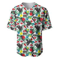Black Cat Christmas Christmas Baseball Jersey Xmas Holiday Patterns - Wonder Print Shop
