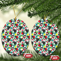 Black Cat Christmas Ceramic Ornament Xmas Holiday Patterns - Wonder Print Shop