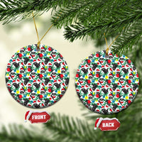 Black Cat Christmas Ceramic Ornament Xmas Holiday Patterns - Wonder Print Shop