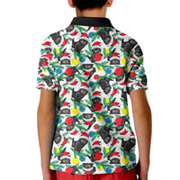 Black Cat Christmas Christmas Kid Polo Shirt Xmas Holiday Patterns - Wonder Print Shop