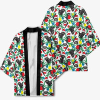 Black Cat Christmas Christmas Kimono Xmas Holiday Patterns - Wonder Print Shop
