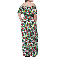 Black Cat Christmas Christmas Off Shoulder Maxi Dress Xmas Holiday Patterns - Wonder Print Shop