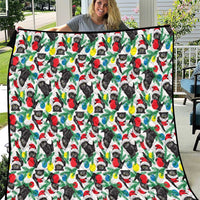 Black Cat Christmas Christmas Quilt Xmas Holiday Patterns - Wonder Print Shop