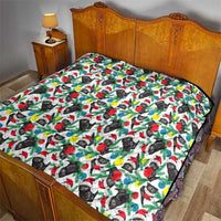 Black Cat Christmas Christmas Quilt Xmas Holiday Patterns - Wonder Print Shop