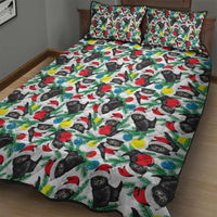 Black Cat Christmas Christmas Quilt Bed Set Xmas Holiday Patterns - Wonder Print Shop