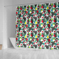 Black Cat Christmas Christmas Shower Curtain Xmas Holiday Patterns - Wonder Print Shop