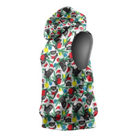 Black Cat Christmas Christmas Sleeveless Hoodie Xmas Holiday Patterns - Wonder Print Shop