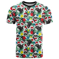 Black Cat Christmas Christmas T Shirt Xmas Holiday Patterns - Wonder Print Shop