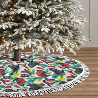 Black Cat Christmas Tree Skirt Xmas Holiday Patterns - Wonder Print Shop