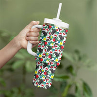 Black Cat Christmas Christmas Tumbler With Handle Xmas Holiday Patterns - Wonder Print Shop