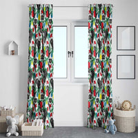 Black Cat Christmas Christmas Window Curtain Xmas Holiday Patterns - Wonder Print Shop