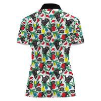 Black Cat Christmas Christmas Women Polo Shirt Xmas Holiday Patterns - Wonder Print Shop