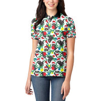 Black Cat Christmas Christmas Women Polo Shirt Xmas Holiday Patterns - Wonder Print Shop